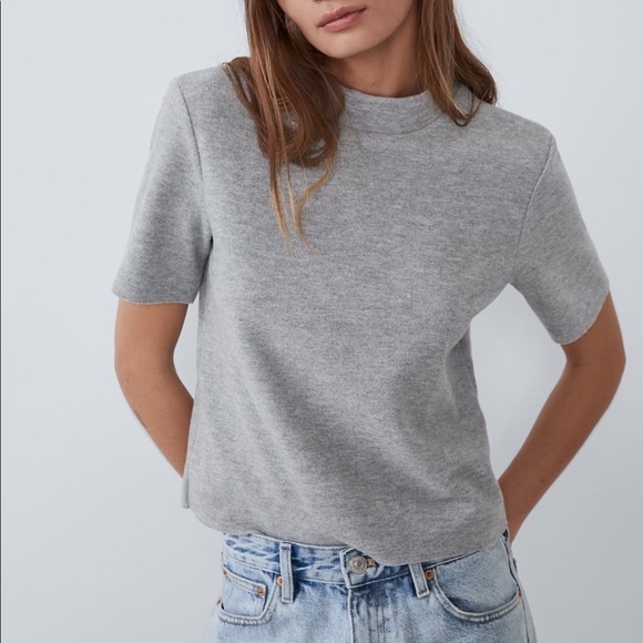 Zara Tops - ZARA Soft Touch High Neck T-shirt